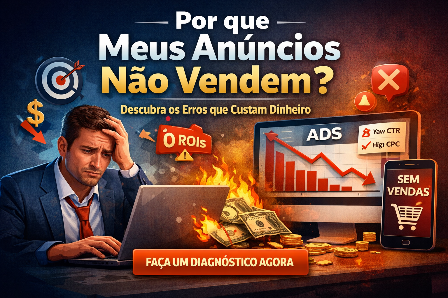 Por que meus anúncios não vendem? Descubra os erros que fazem você perder dinheiro